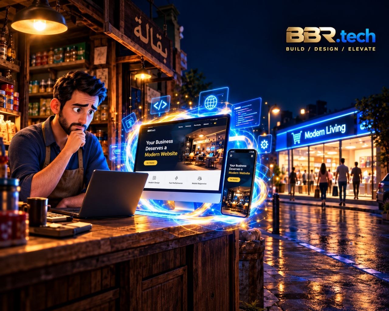 فريق BBR.tech يعمل على تطوير الحلول الرقمية وتصميم المواقع